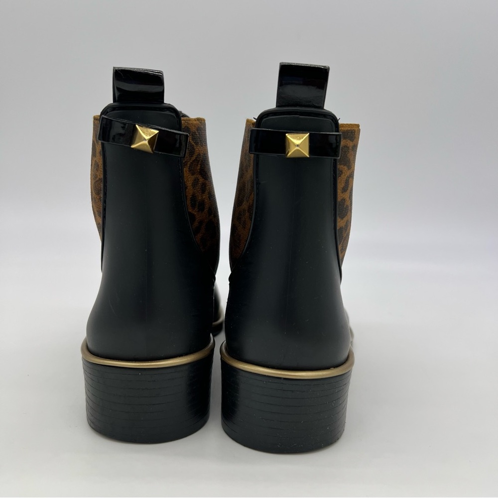 Kate Spade New York Chelsea Booties Black Leather Leopard Print Womens 6/7 - Picture 14 of 14